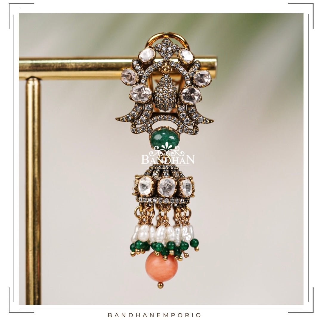 Pure 92.5 Silver Victorian Jhumkas
