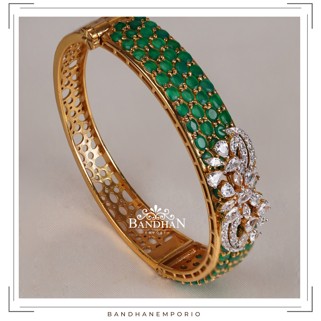 Pure 92.5 Silver Diamond Finish Bangle