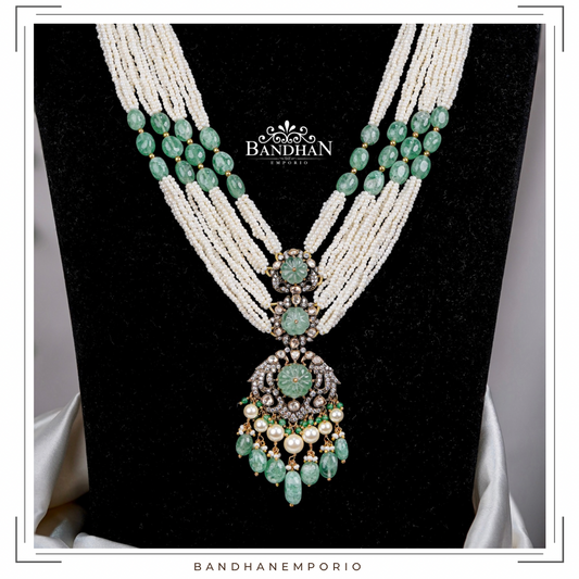 Pure 92.5 Silver Victorian Necklace set