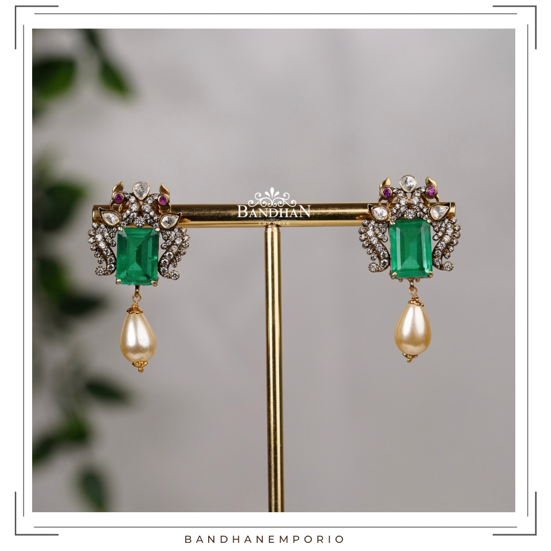 Pure 92.5 Silver Pearl Necklace set