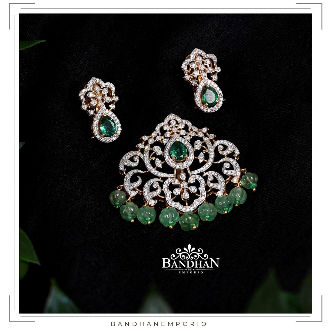 Pure 92.5 Silver Pendant Set