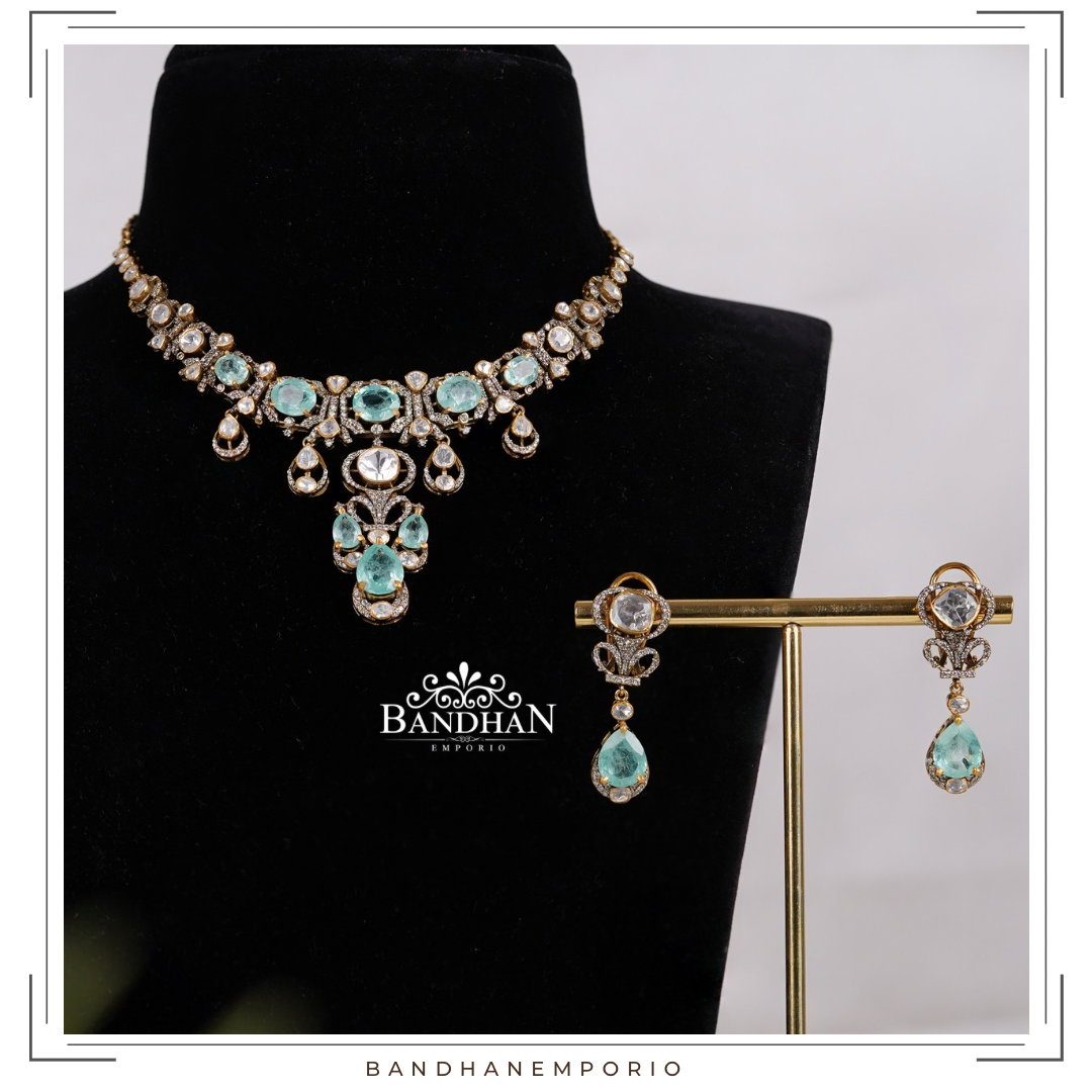 Pure 92.5 Silver Victorian Necklace set