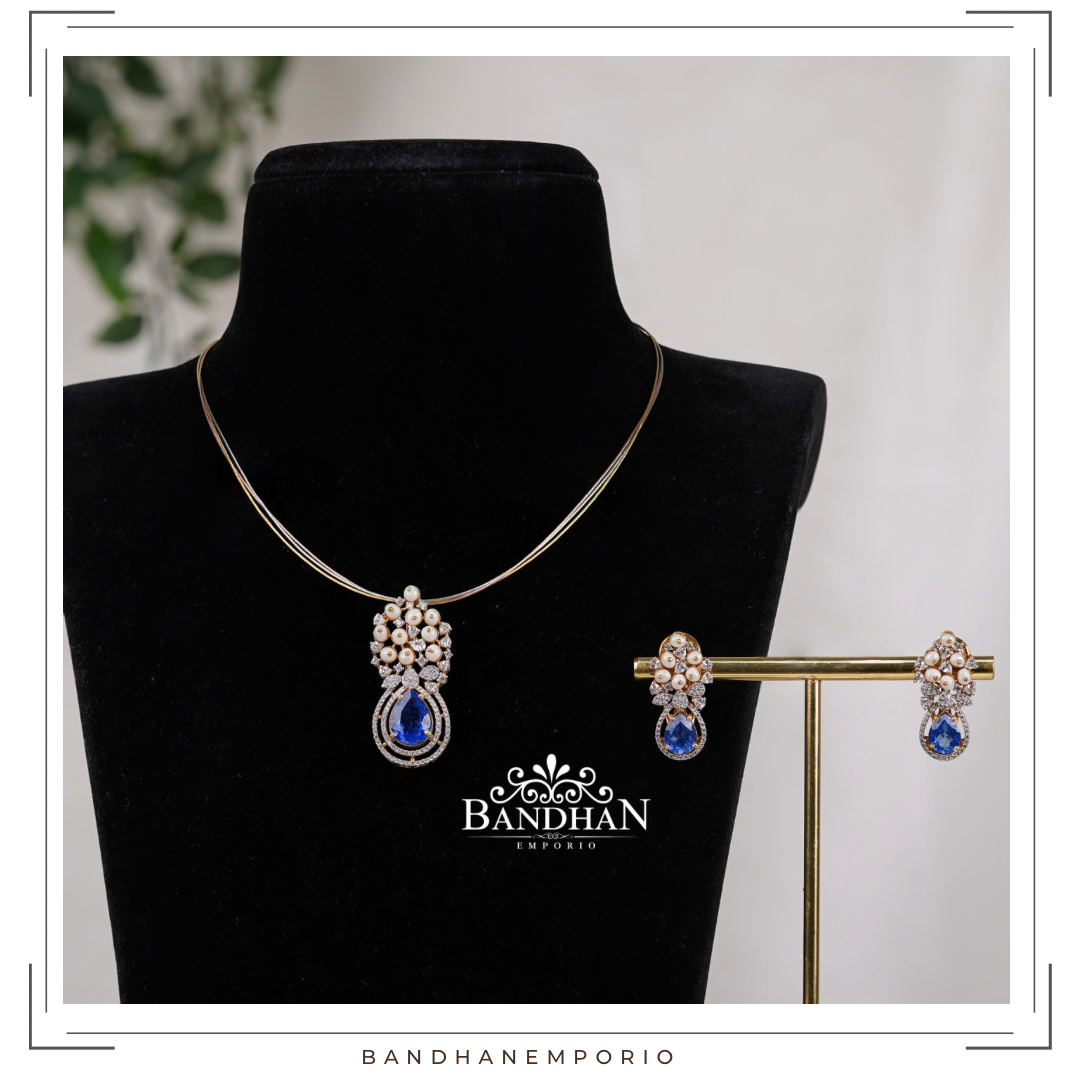 Pure 92.5 Silver Pendant Set