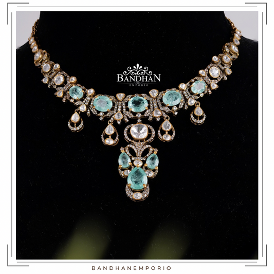 Pure 92.5 Silver Victorian Necklace set