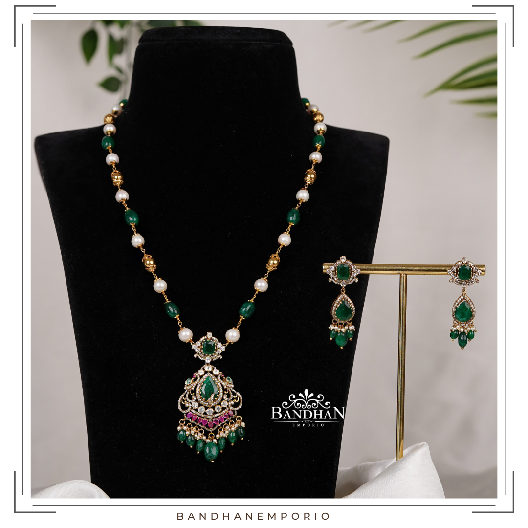 Pure 92.5 Silver Necklace Set