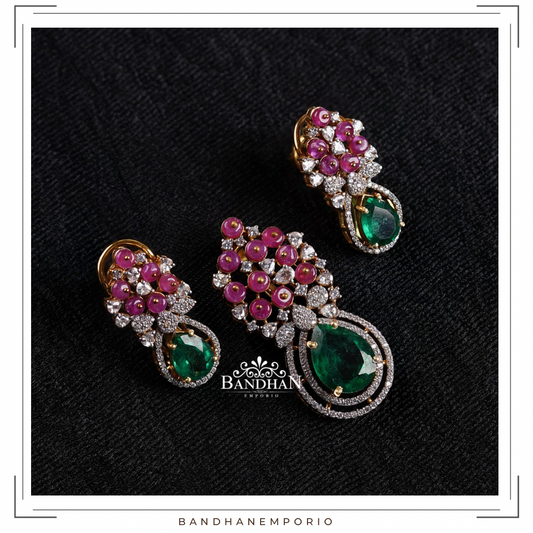 Pure 92.5 Silver Pendant Set