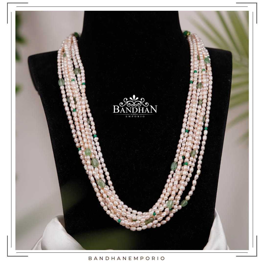 Multilayered Pearl Necklace