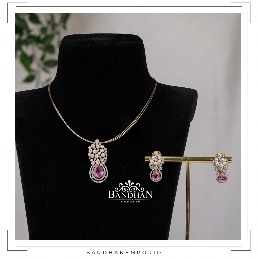 Pure 92.5 Silver Pendant Set