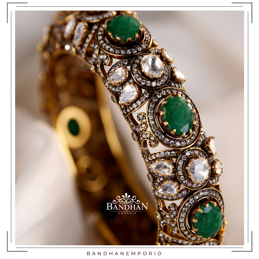 Pure 92.5 Silver Victorian Finish Bangle