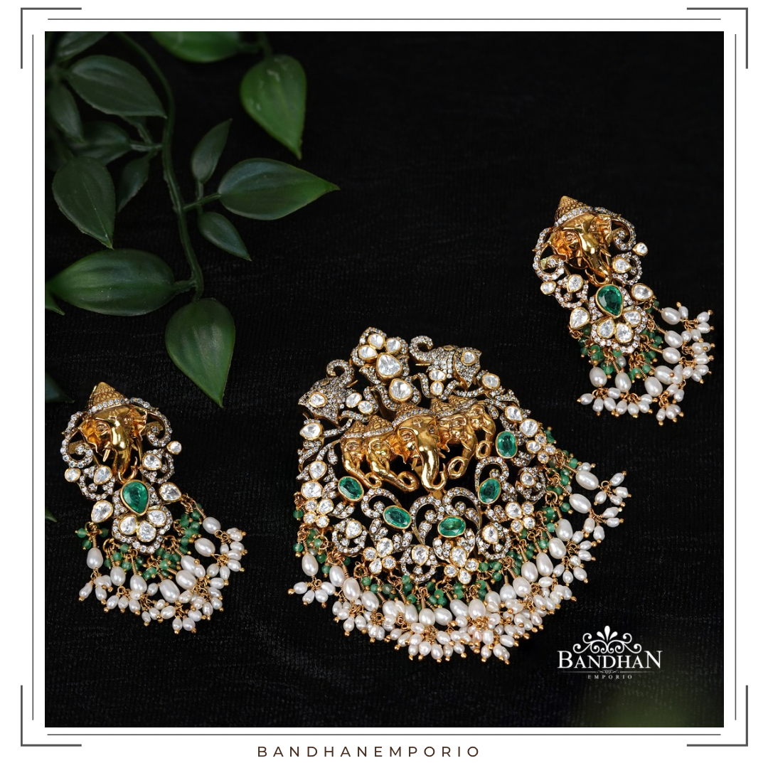 Pure 92.5 Silver Pendant Set