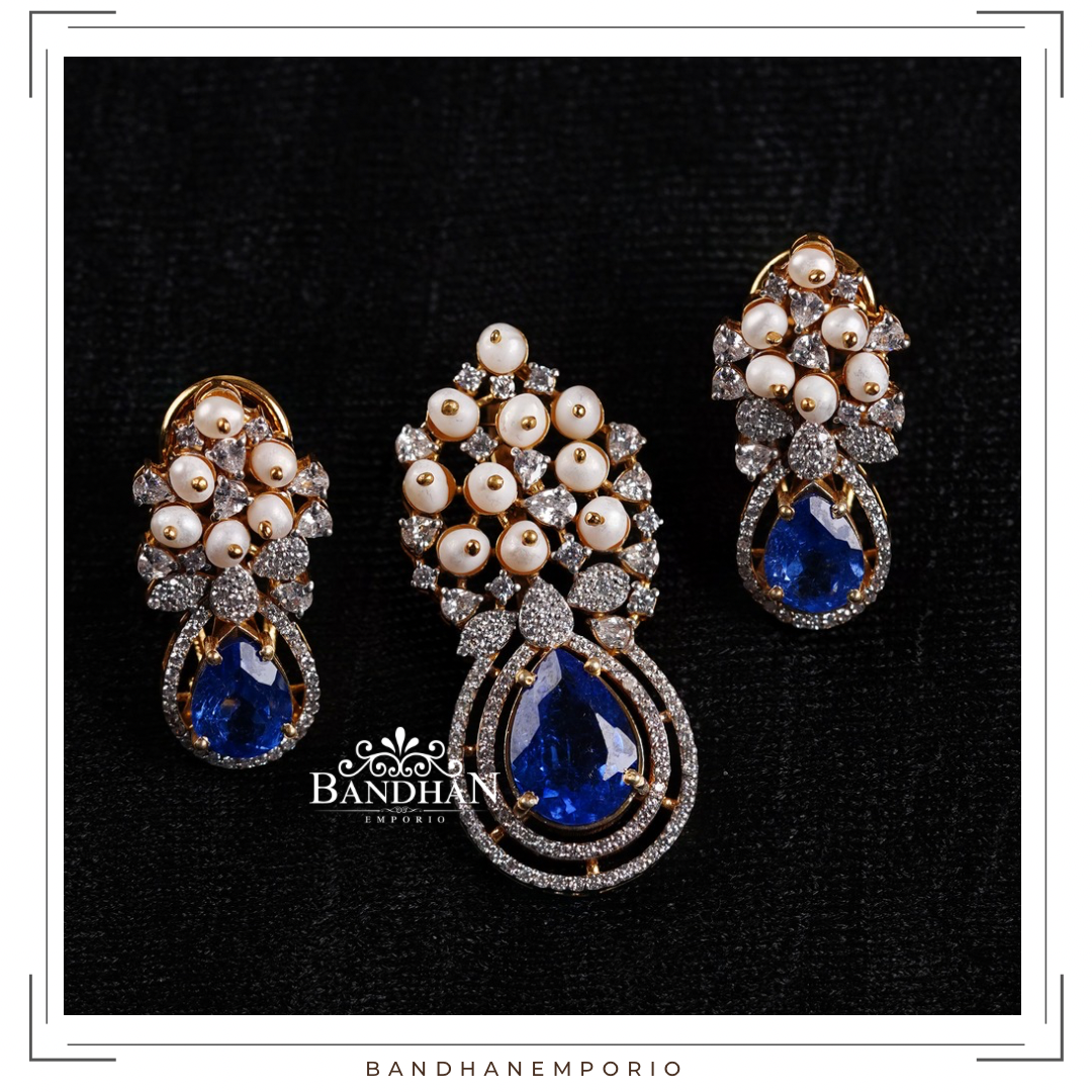 Pure 92.5 Silver Pendant Set