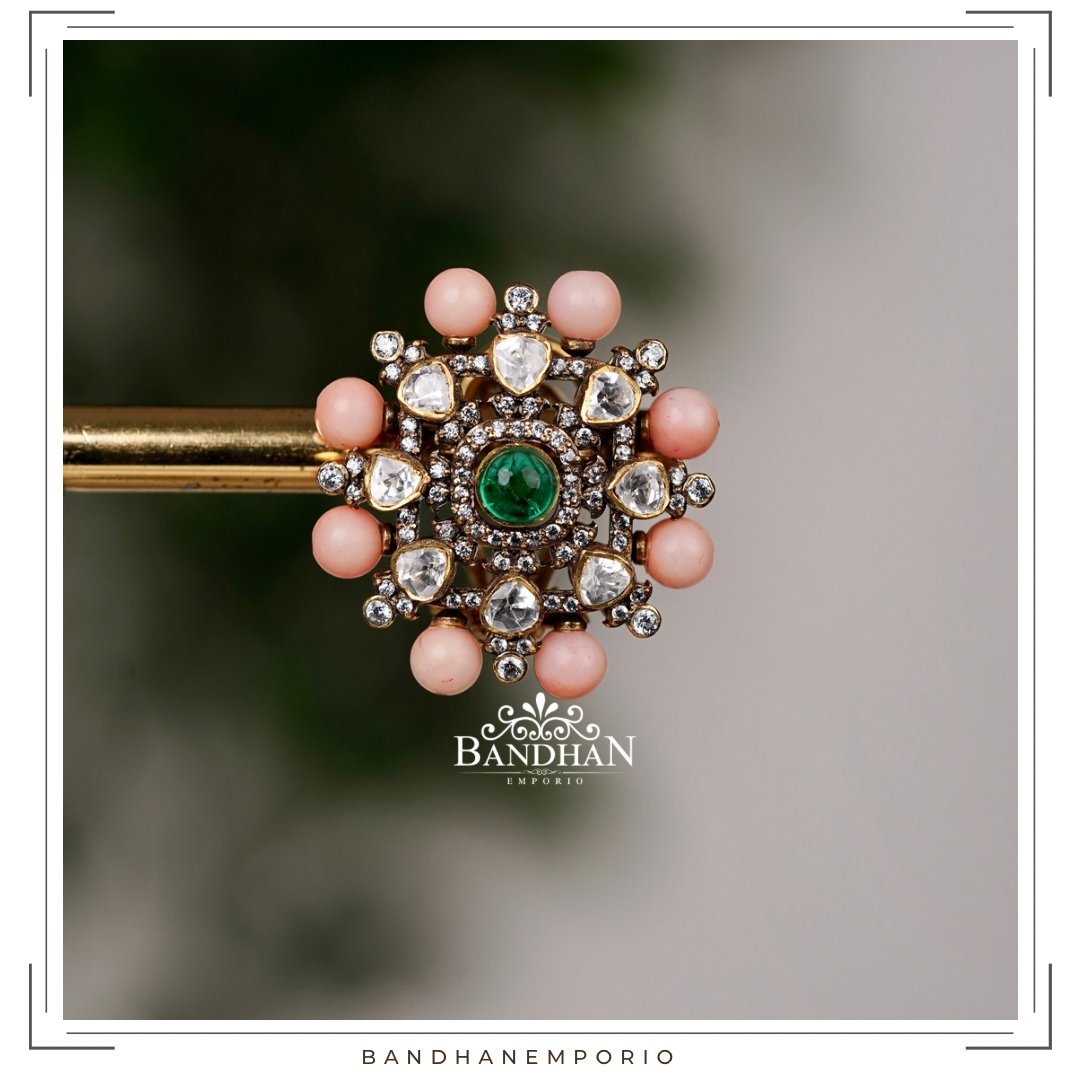 Pure 92.5 Silver Coral Studs