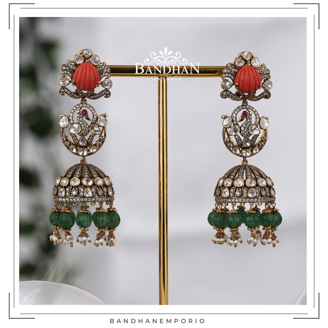 Pure 92.5 Silver Victorian Jhumkas - 25% OFF - FINAL SALE