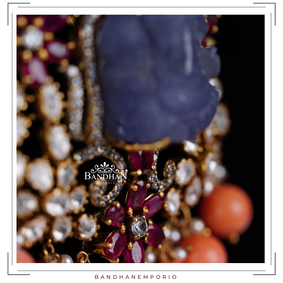 Pure 92.5 Silver Victorian Pendant Set