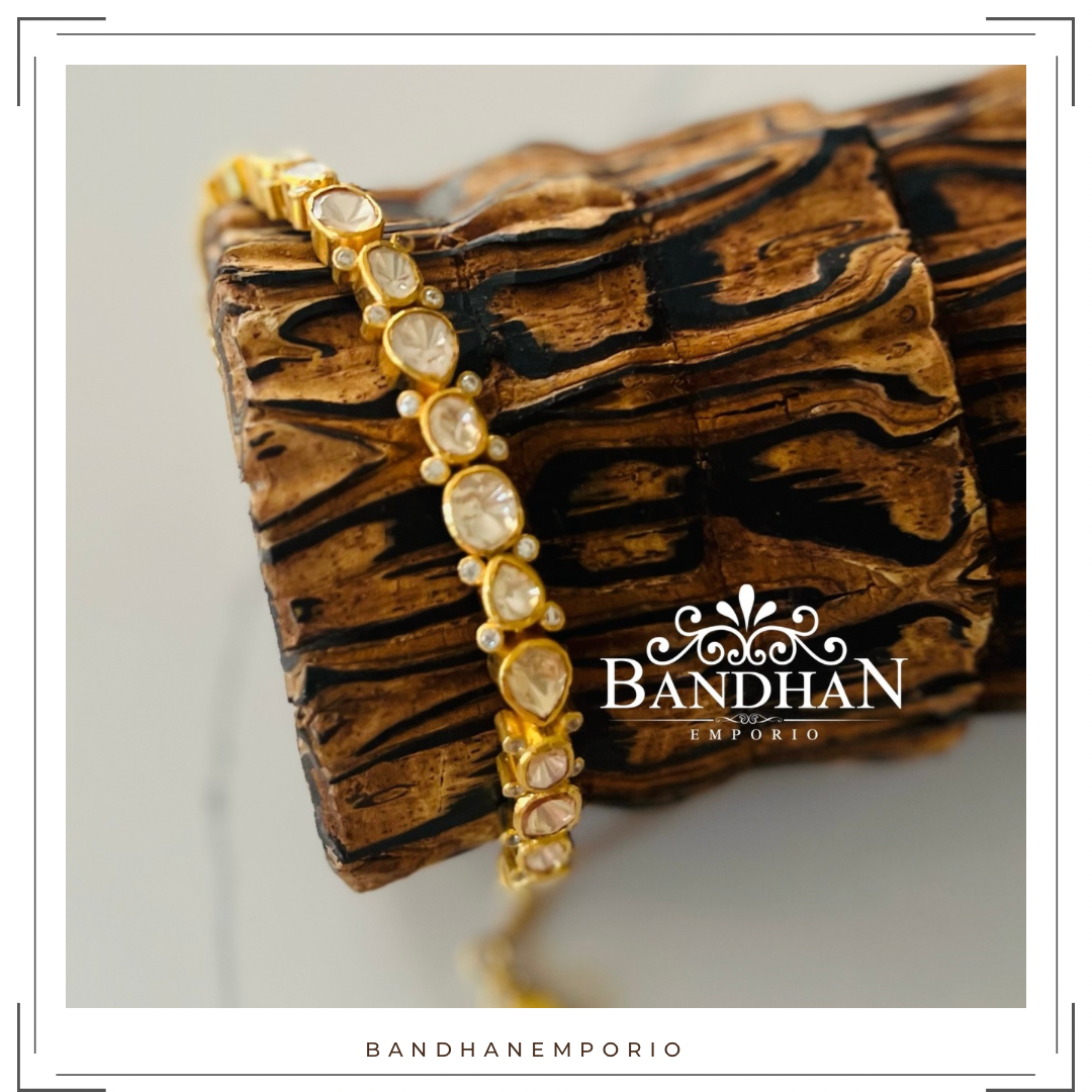 Pure 92.5 Silver Polki Bracelet - 25% OFF - FINAL SALE