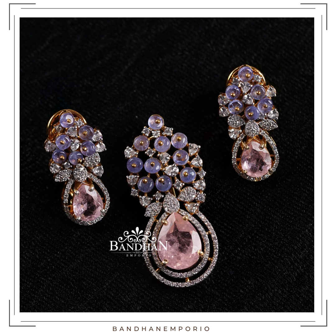 Pure 92.5 Silver Pendant Set