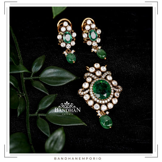 Pure 92.5 Silver Pendant Set