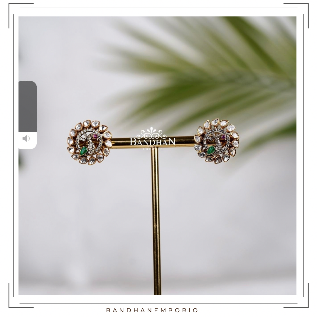 Pure 92.5 Silver Victorian Multi sapphire Necklace set