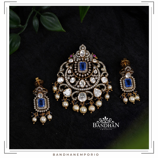 Pure 92.5 Silver Pendant Set