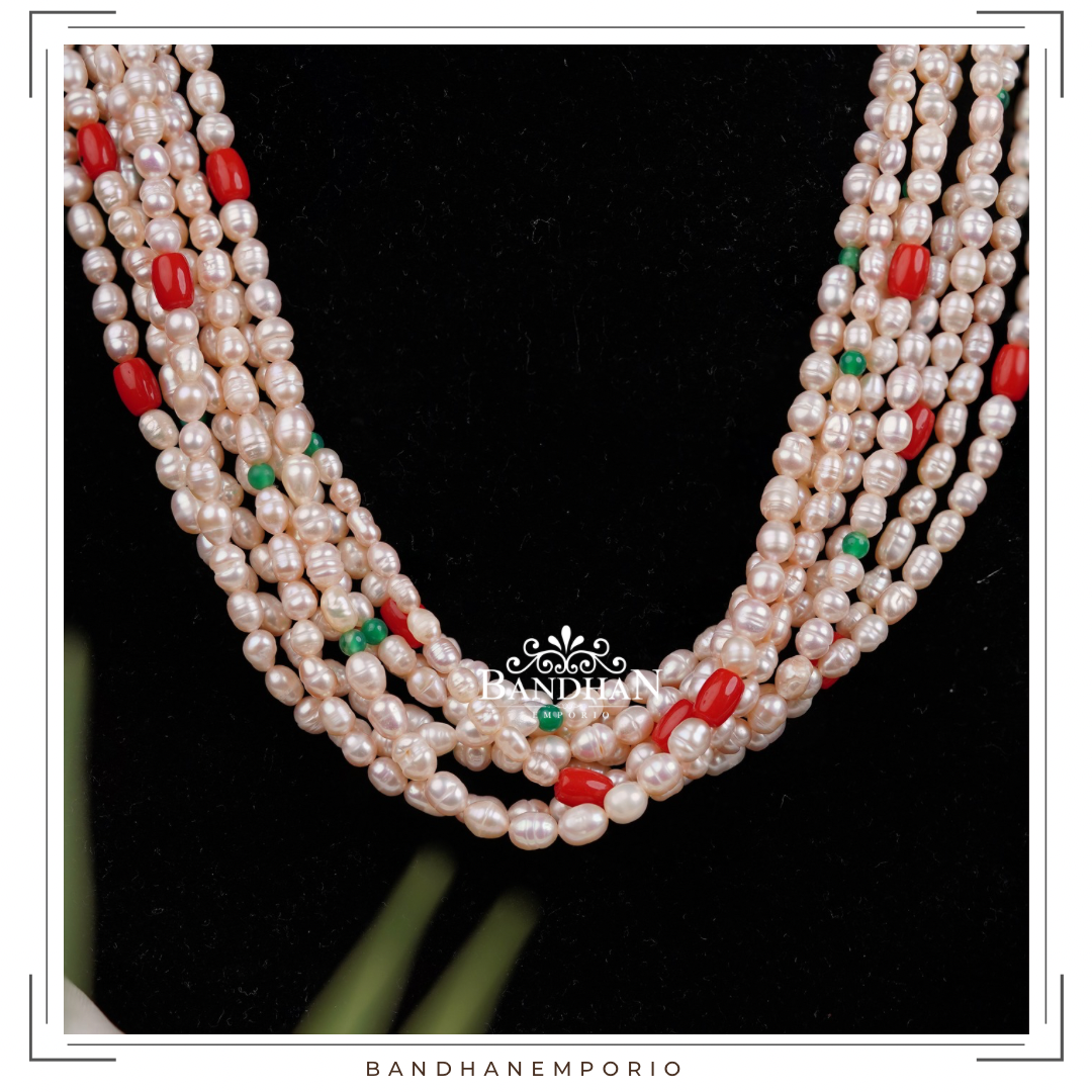 Multilayered Pearl Necklace
