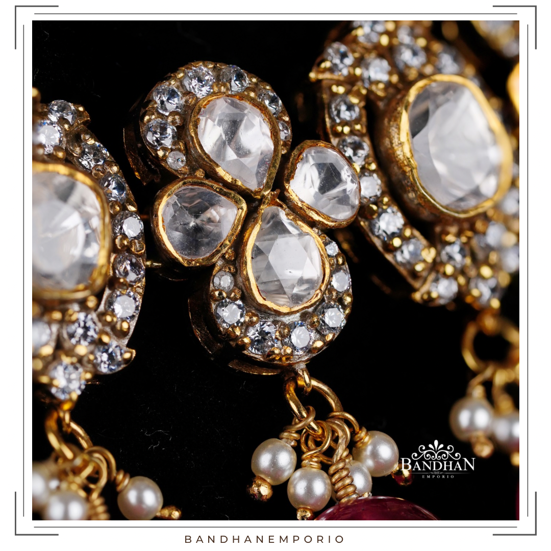 Pure 92.5 Silver Guthapusalu Necklace set