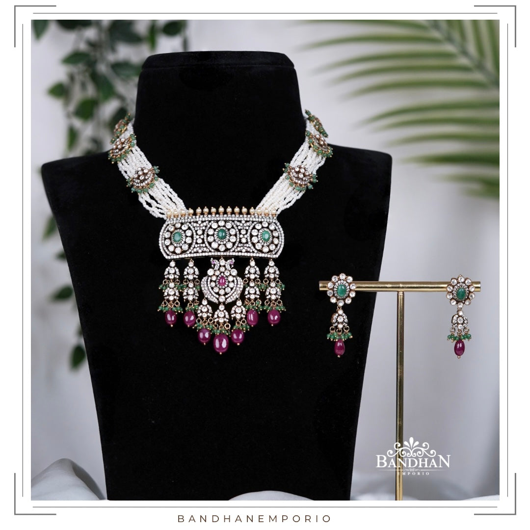 Pure 92.5 Silver Necklace Set