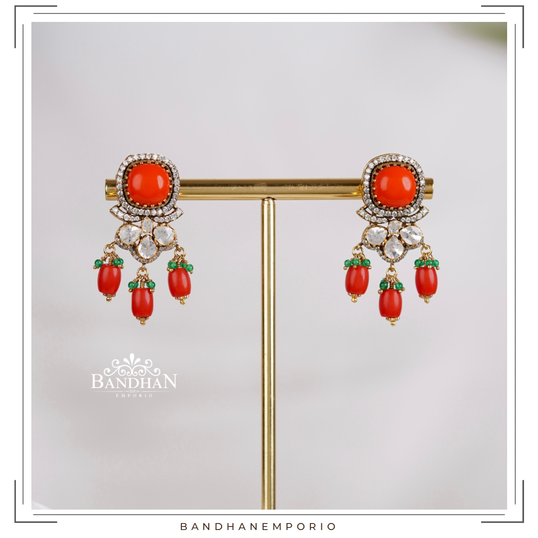 Pure 92.5 Silver Polki choker Set