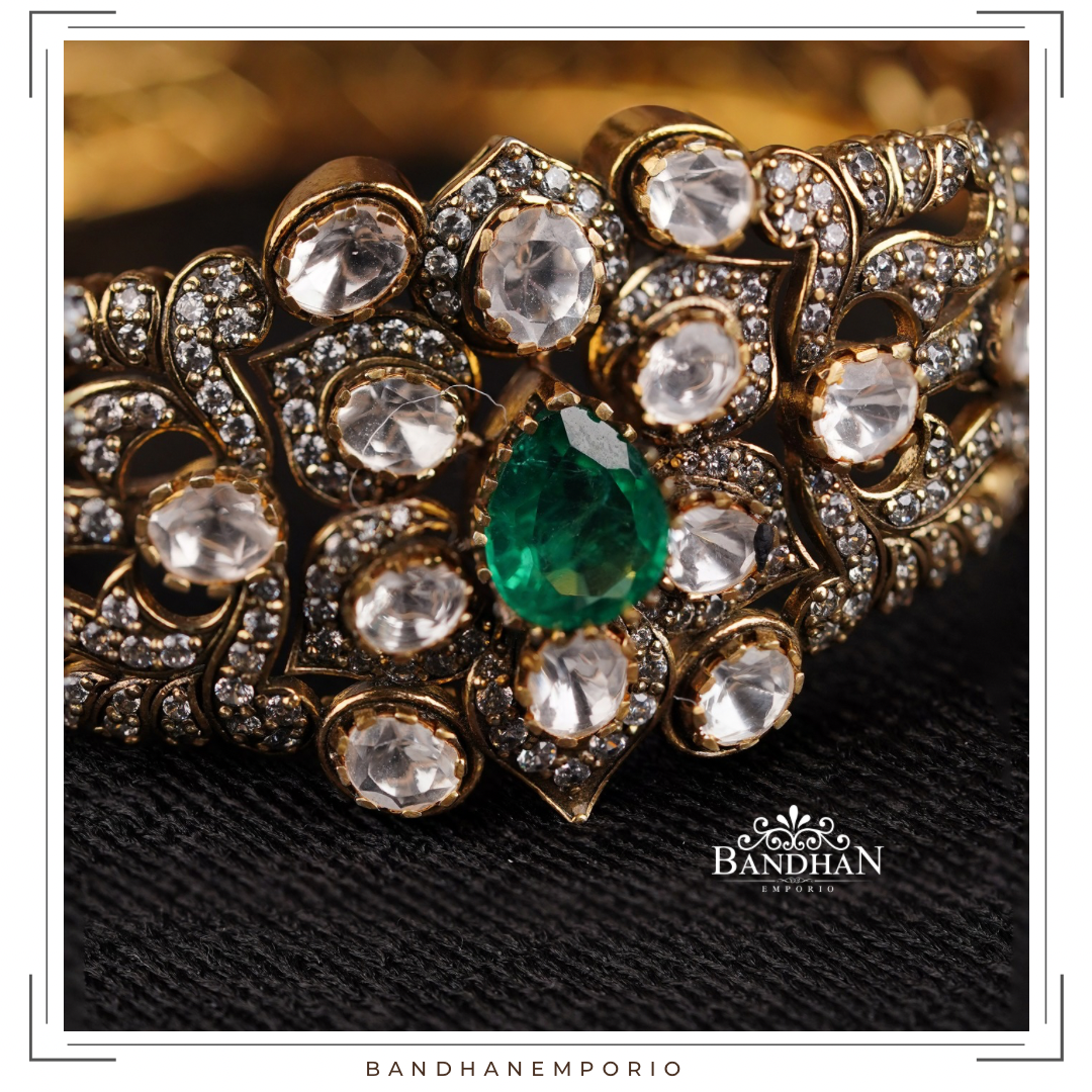 Pure 92.5 Silver Victorian Finish Bangle