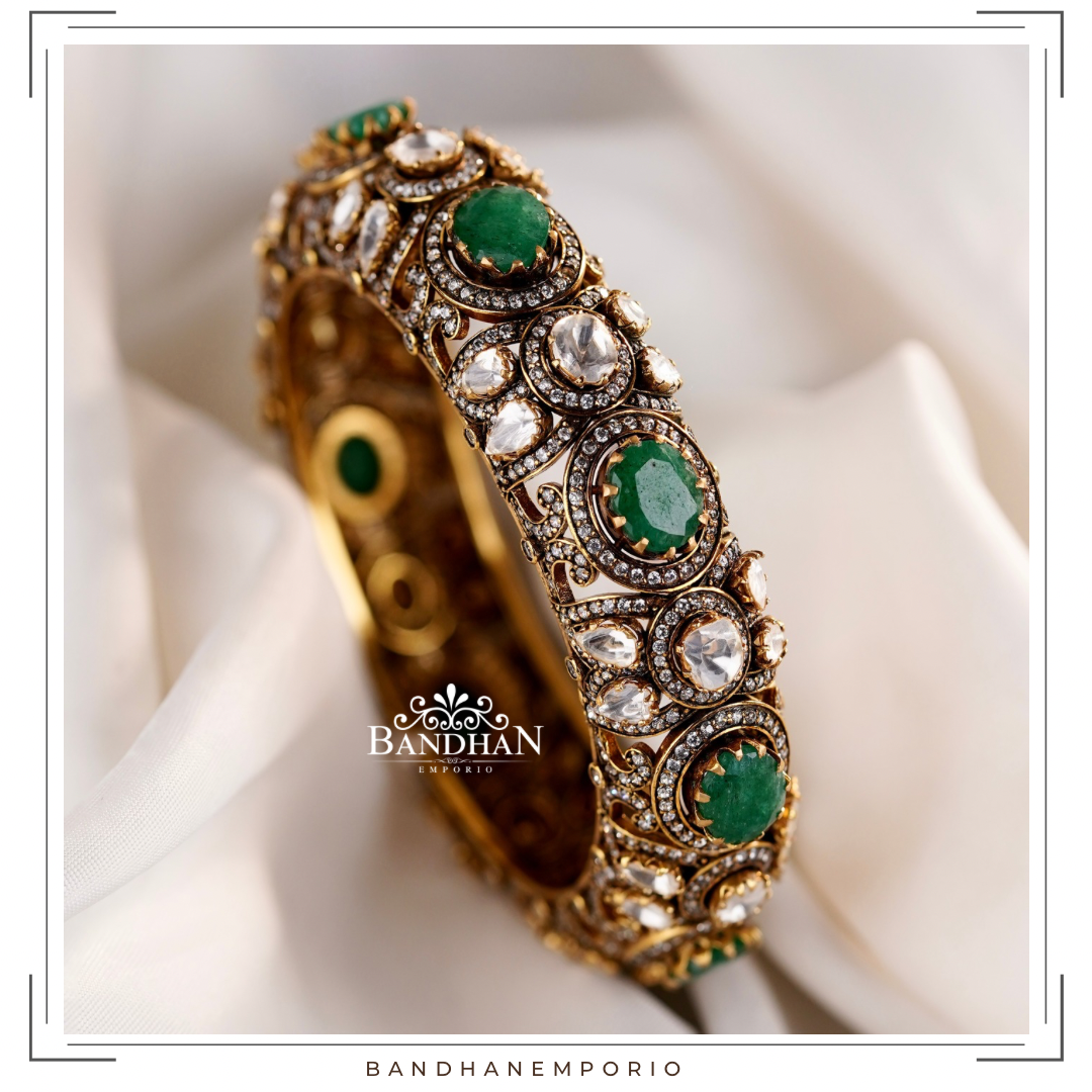 Pure 92.5 Silver Victorian Finish Bangle