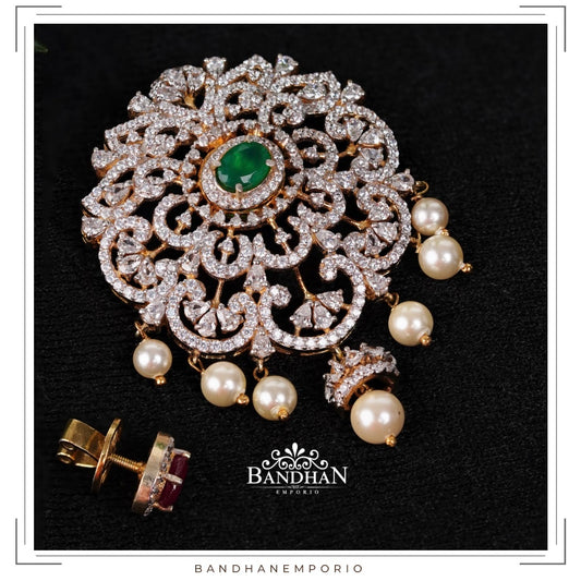 Pure 92.5 Silver Tika cum Pendant