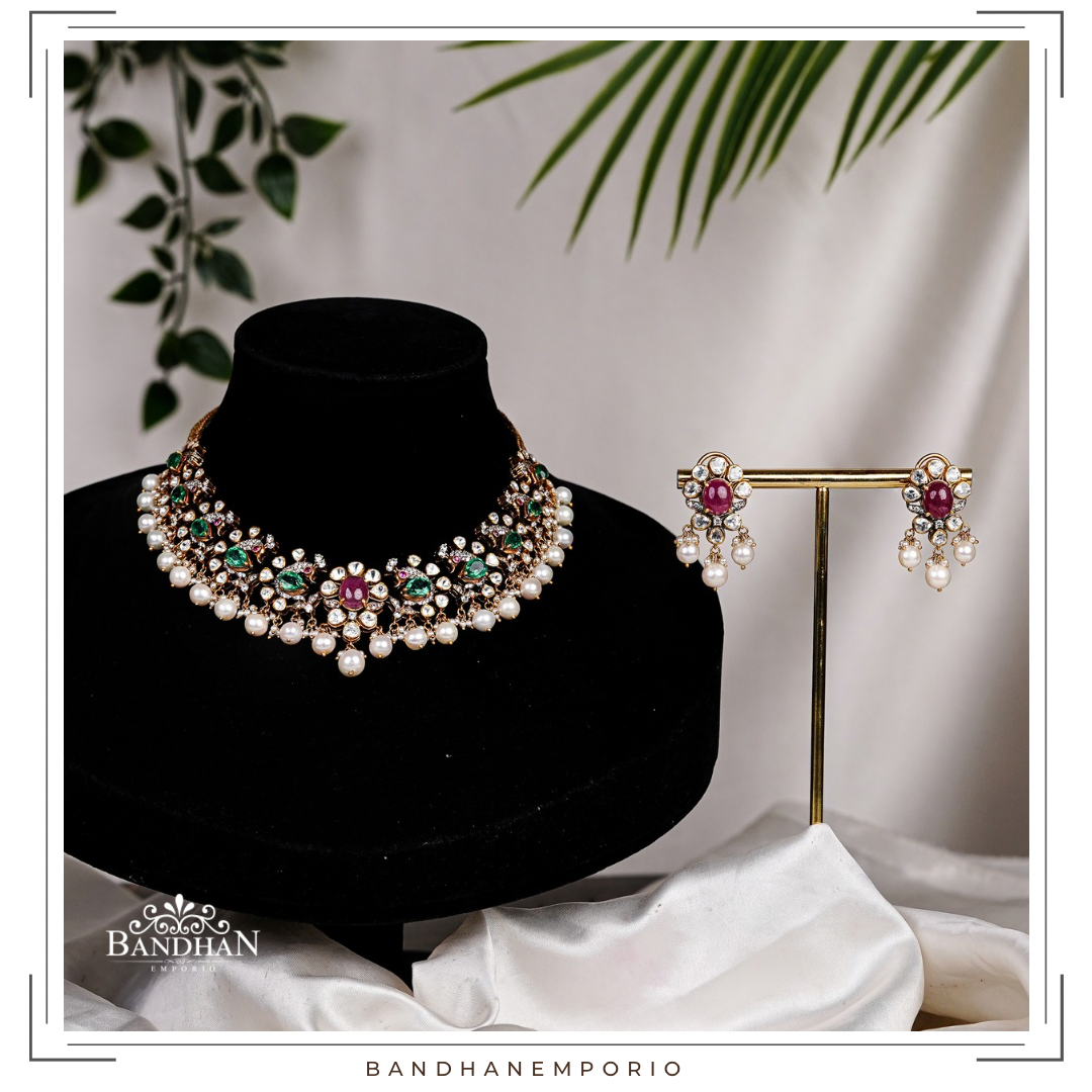 Pure 92.5 Silver Necklace Set