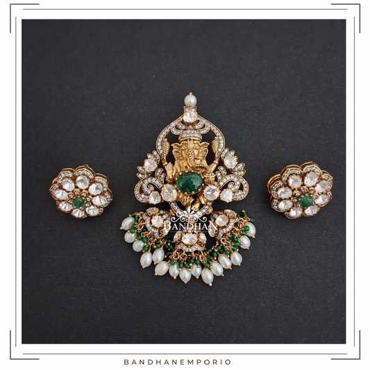 Pure 92.5 Silver Pendant Set