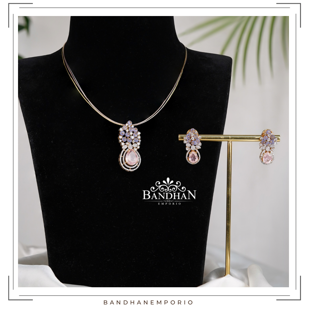 Pure 92.5 Silver Pendant Set