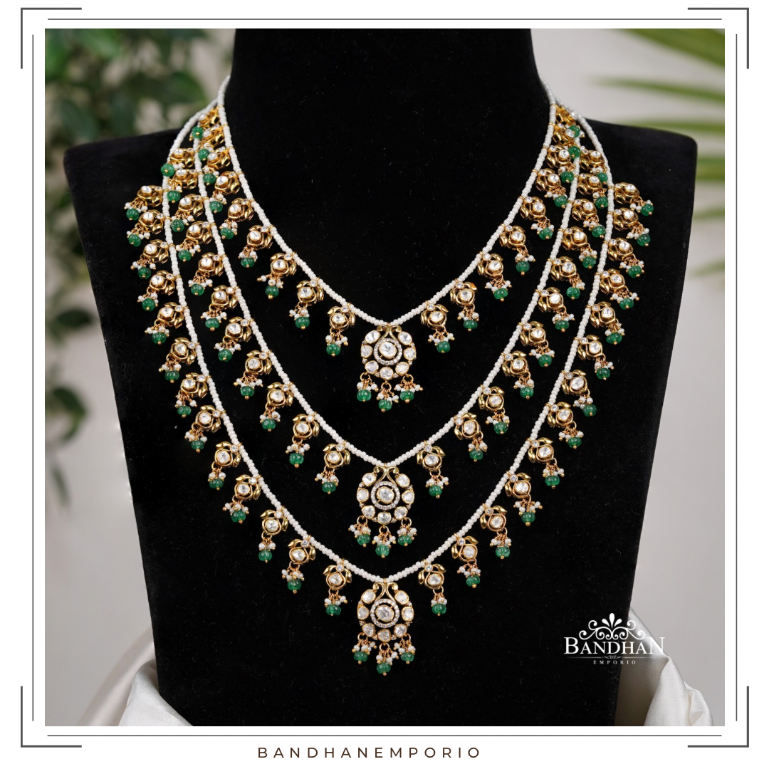 Pure 92.5 Silver Layered Necklace Set