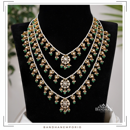 Pure 92.5 Silver Layered Necklace Set