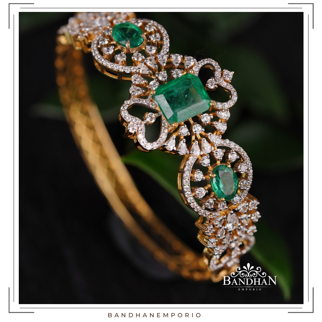 Pure 92.5 Silver Diamond Finish Bangle