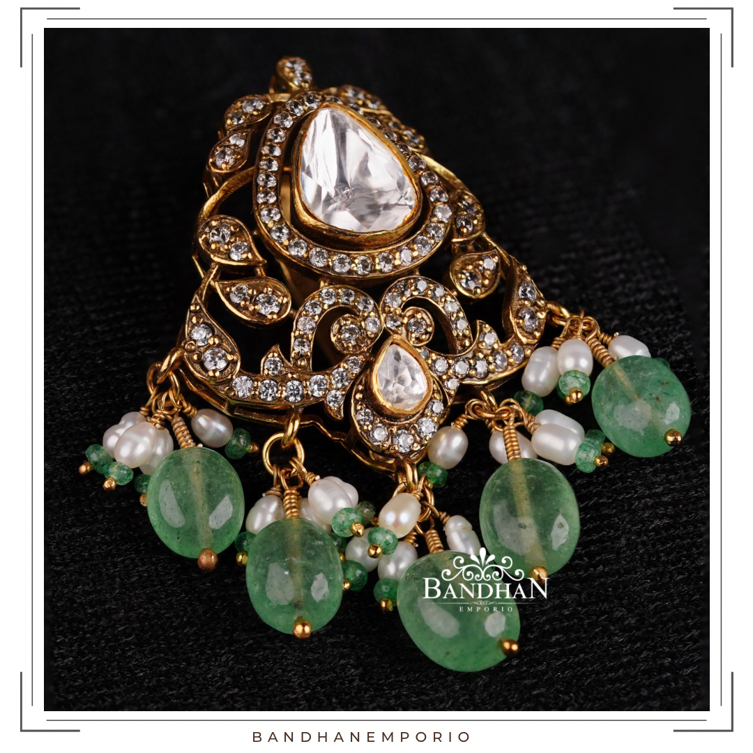 Pure 92.5 Silver Pendant Set With Hasli