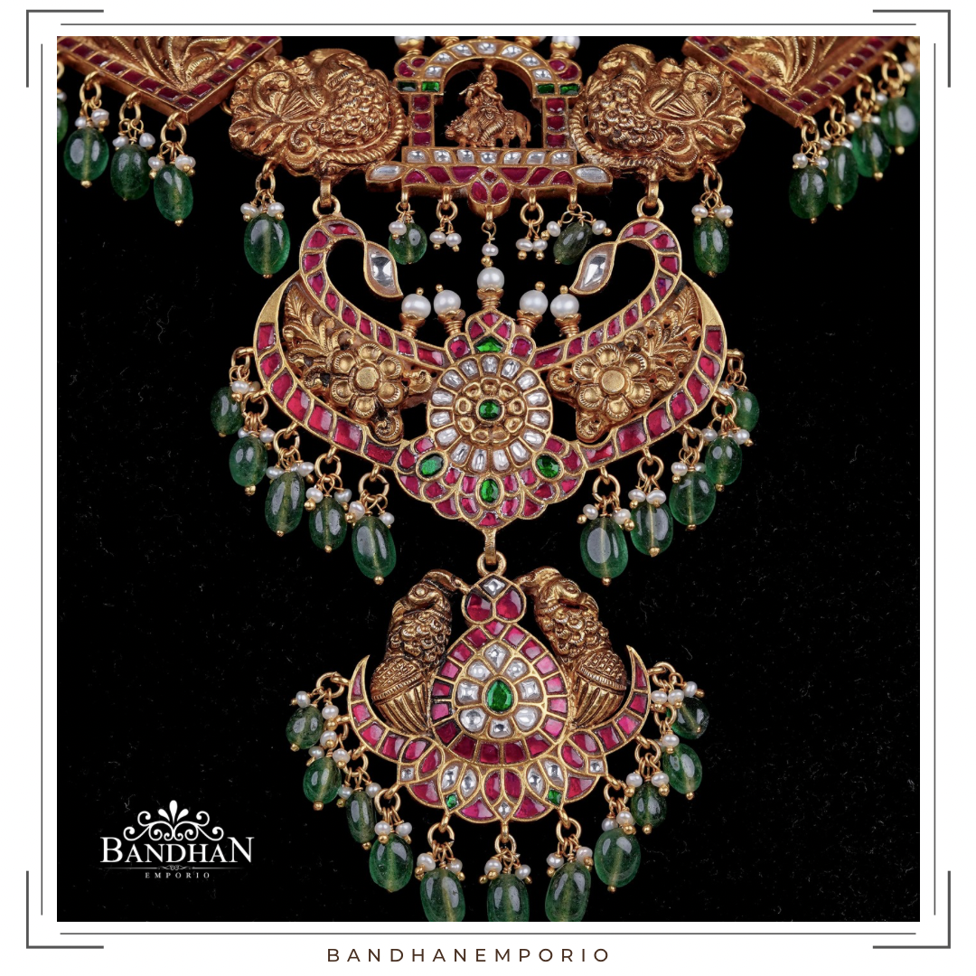 Pure 92.5 Silver Nakshi Necklace