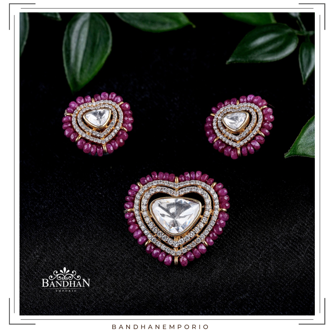 Pure 92.5 Silver Pendant Set