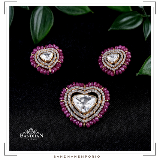 Pure 92.5 Silver Pendant Set