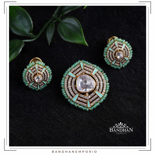 Pure 92.5 Silver Pendant Set