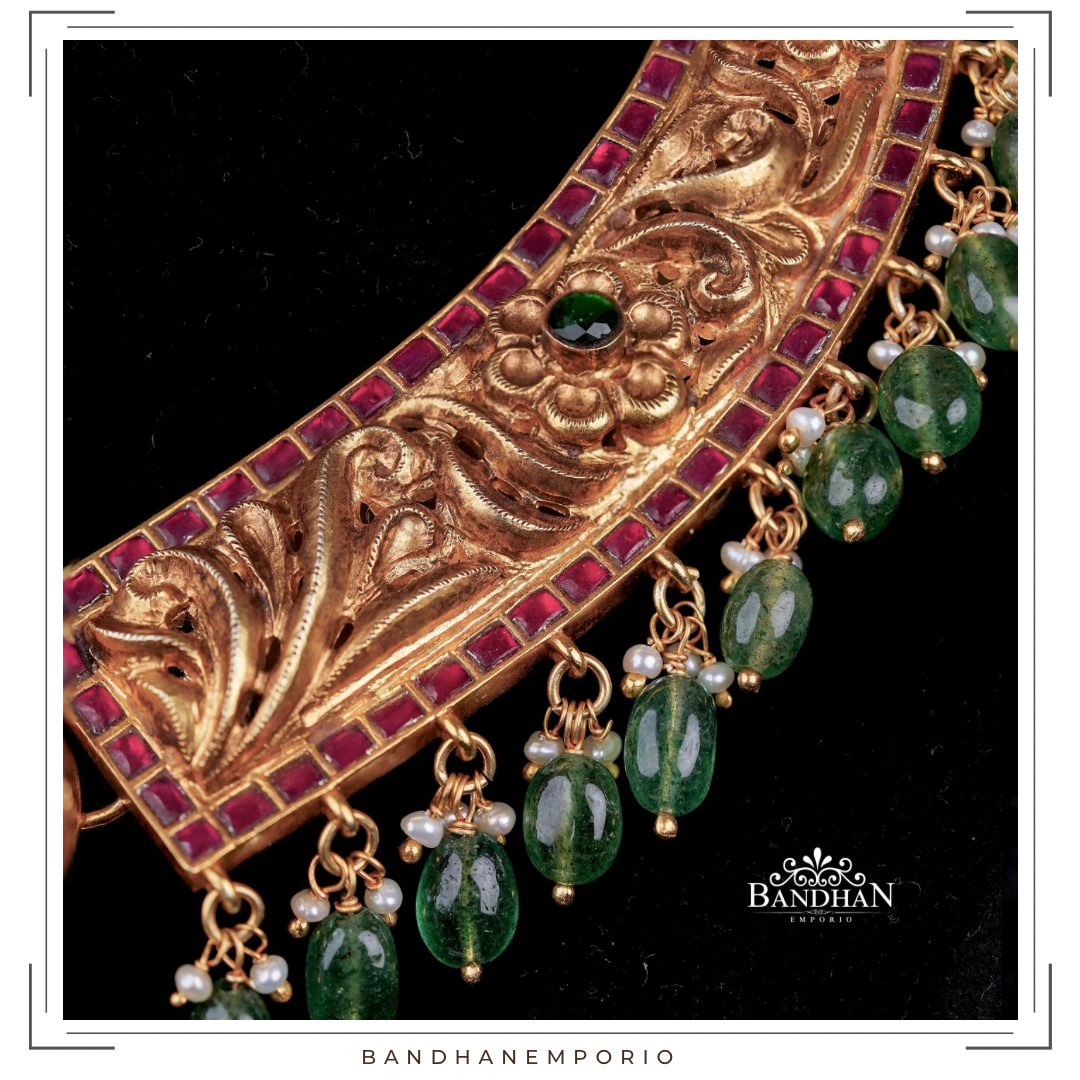 Pure 92.5 Silver Nakshi Necklace