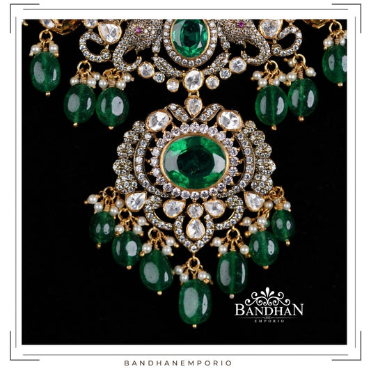 Pure 92.5 Silver Victorian Necklace set