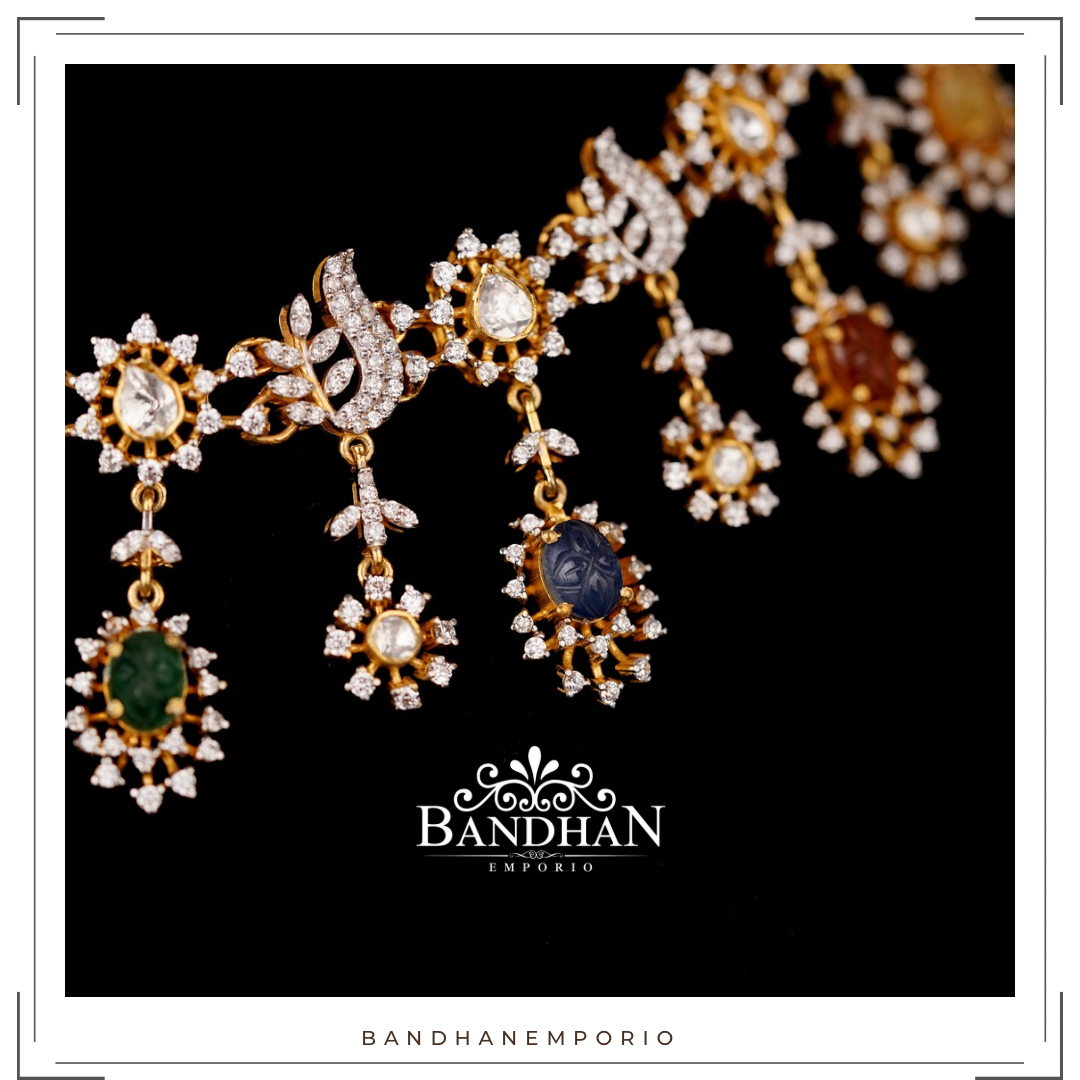 Pure 92.5 Silver Diamond Finish Necklace set - 25% OFF - FINAL SALE