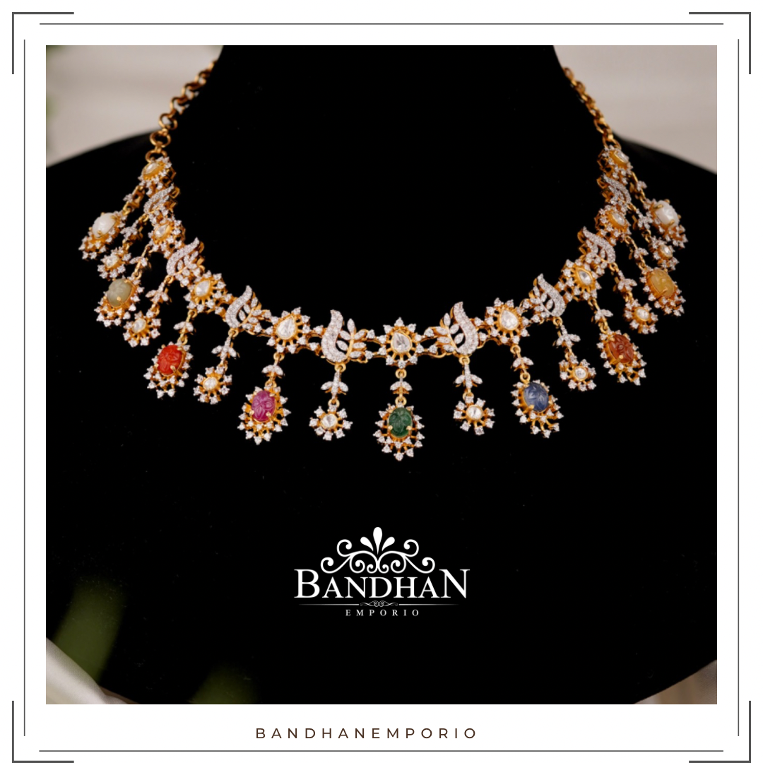 Pure 92.5 Silver Diamond Finish Necklace set - 25% OFF - FINAL SALE