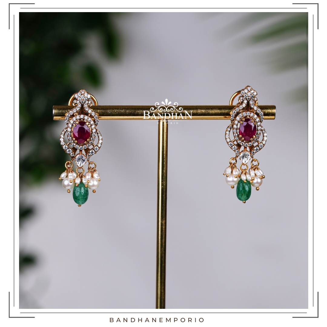 Pure 92.5 Silver Polki choker Set