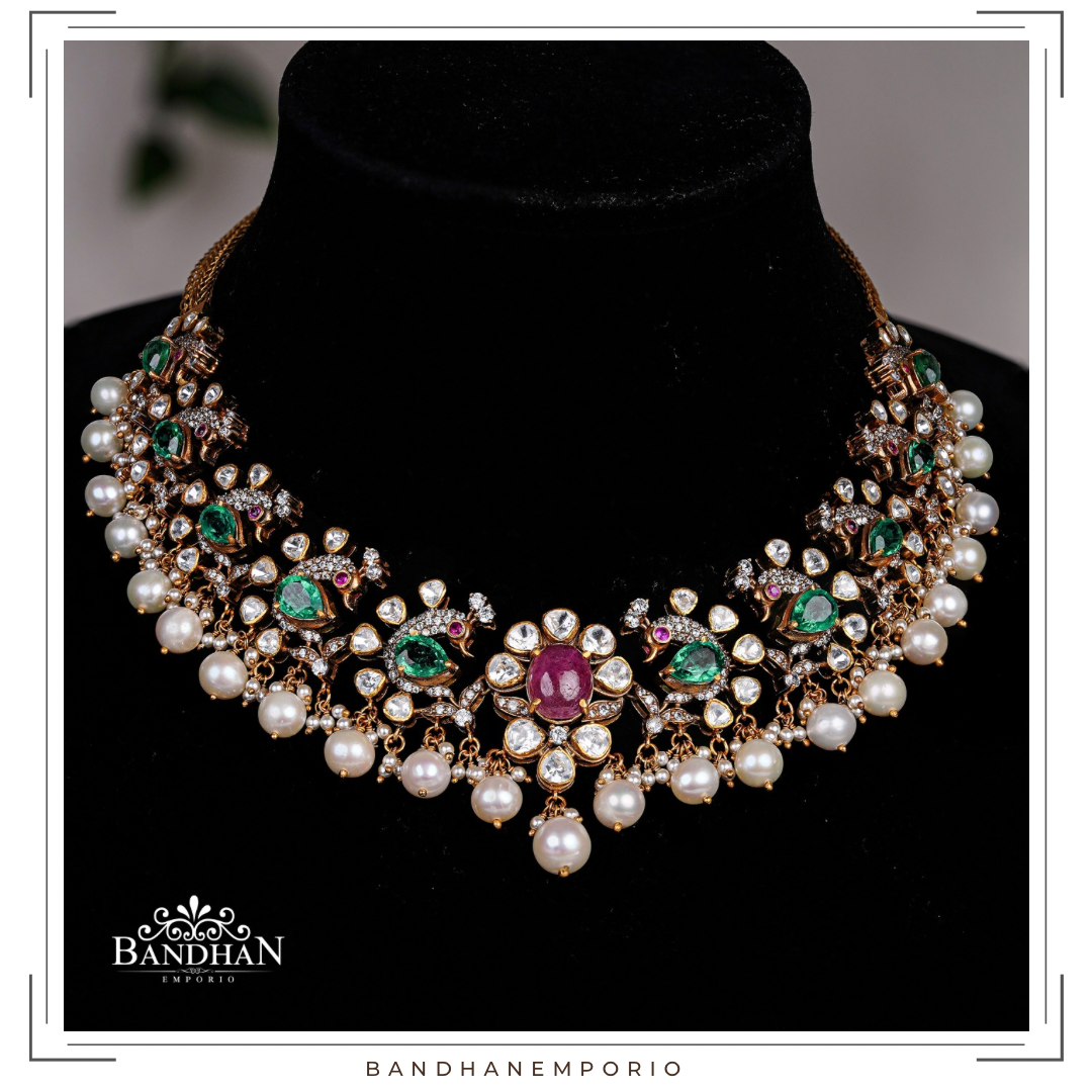 Pure 92.5 Silver Necklace Set