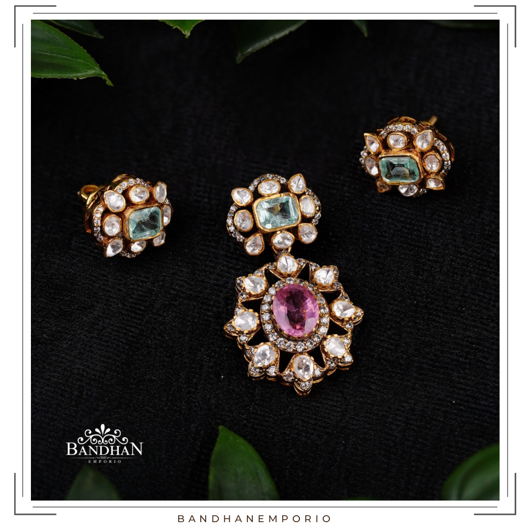 Pure 92.5 Silver Pendant Set