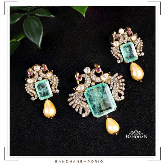 Pure 92.5 Silver Pendant Set