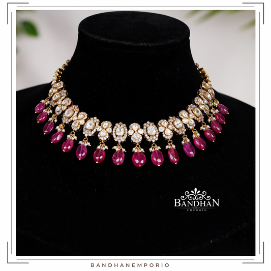 Pure 92.5 Silver Guthapusalu Necklace set